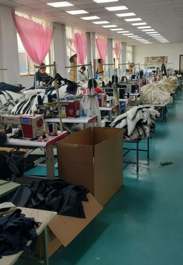 Sewing line in the Dalian factory