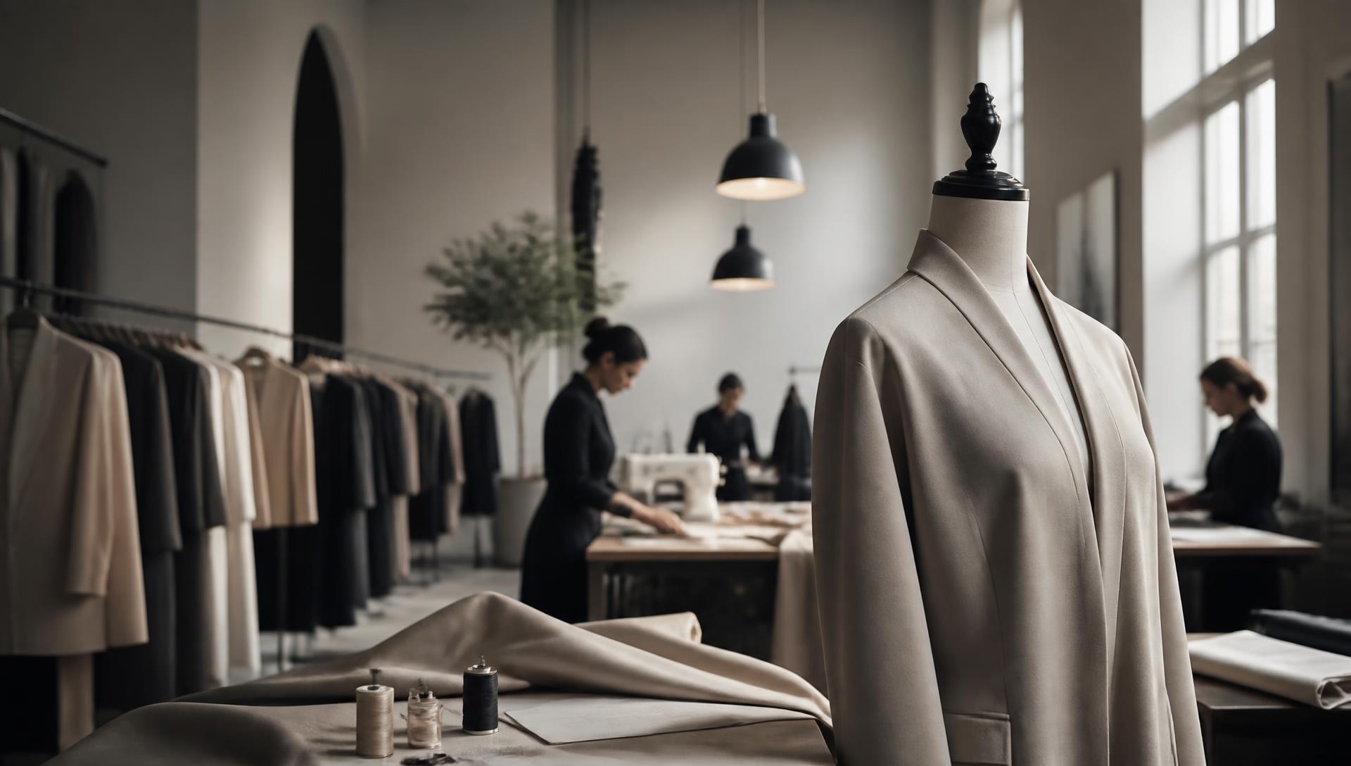 Tailored woven jacket from a DK Garment Korea production line