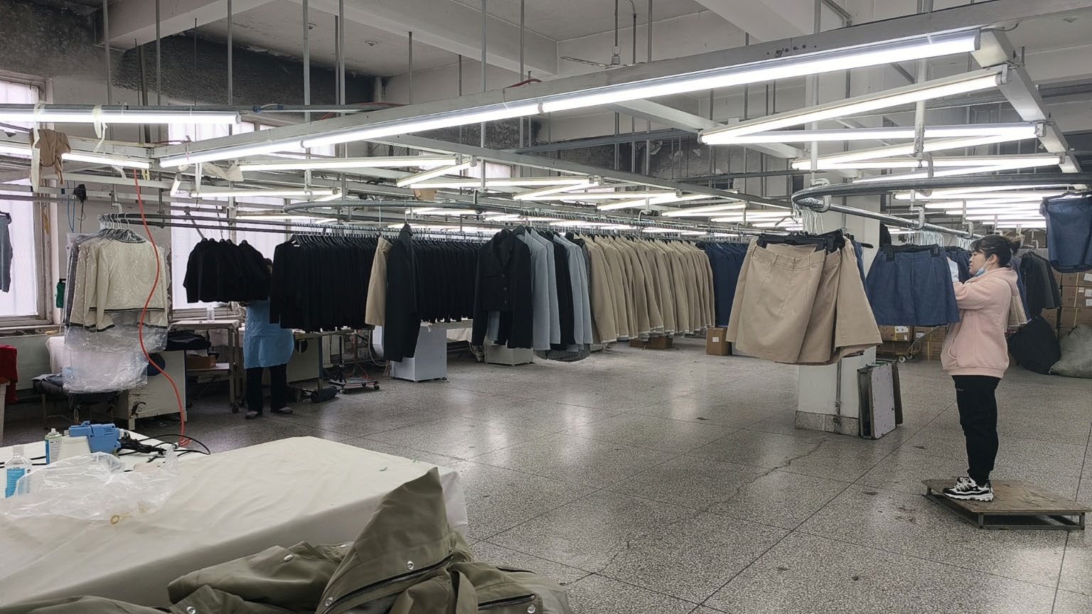 Cutting and fabric area in Dalian