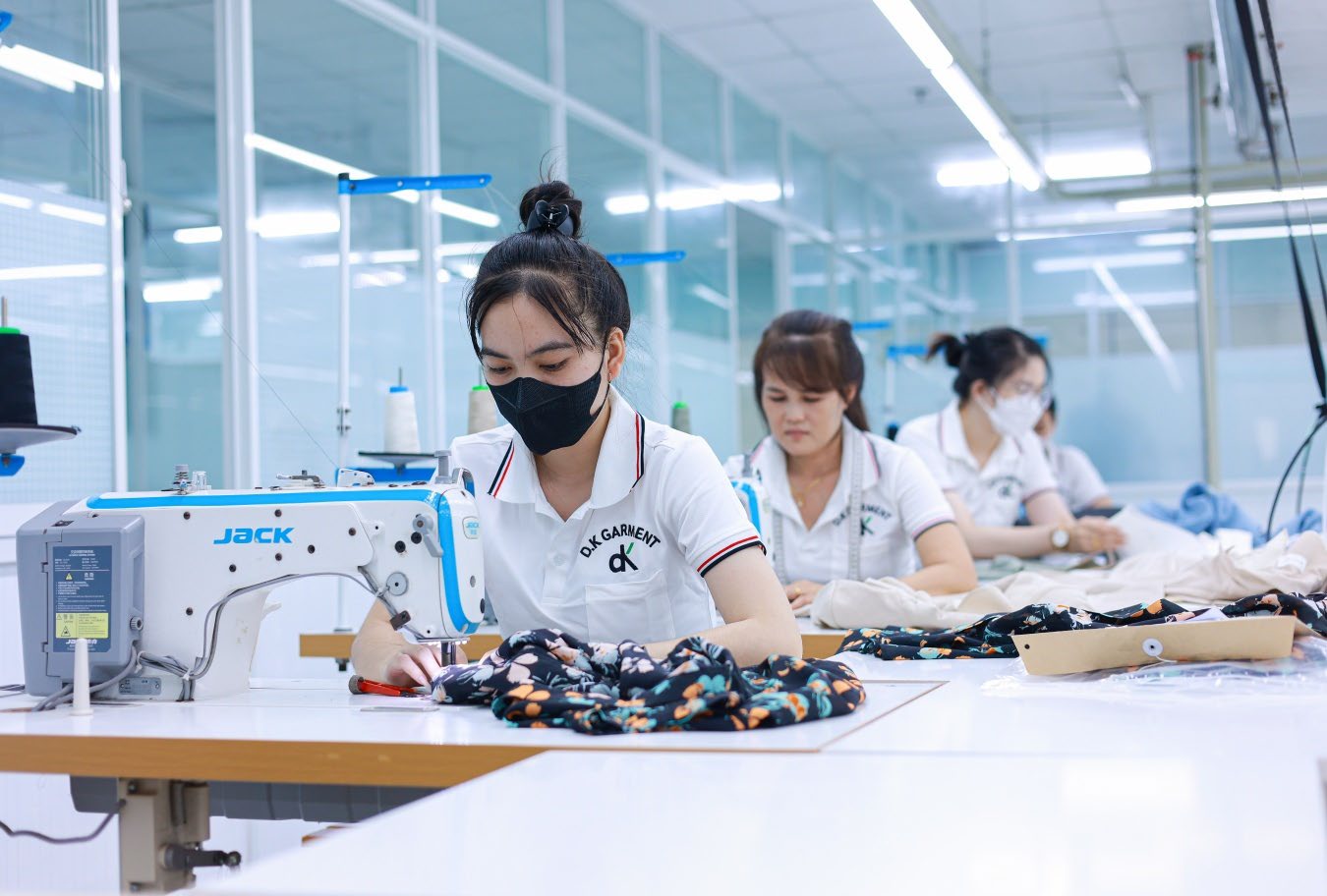 Sewing floor overview in Vietnam